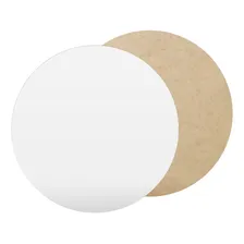 Cake Board Bolo Confeitaria Mdf 3mm Branco Liso 28cm Com 10 Foto mini 1