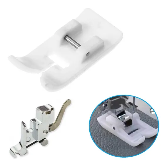 Calcador + Adaptador Sapata Teflon Máquina Costura Doméstica Foto 1