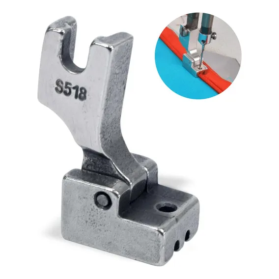 Calcador S518 Ziper Invisivel Sapata Maquina Reta Industrial Foto 1