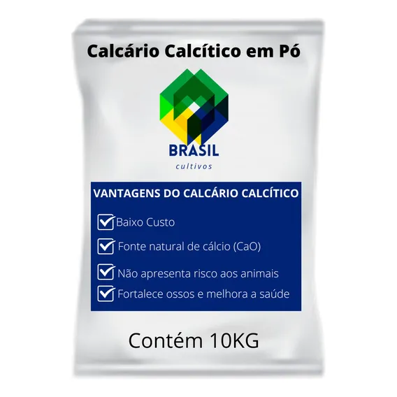 Calcário CalcĂtico 10kg - Aves Foto 1