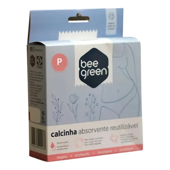 Calcinha Absorvente Menstrual Reutilizável Nude P Foto 1