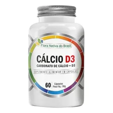 Cálcio D3 (carbonato De Cálcio + Vitamina D3) 60 Cápsulas Sabor Sem Sabor Foto  mini 1