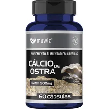 Cálcio De Ostra 60 Cápsulas 500mg Muwiz Foto  mini 1