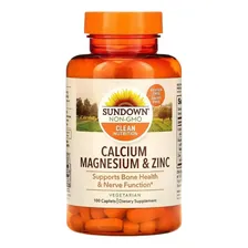 Cálcio Magnésio E Zinco 100 Caps Importado Sundown Naturals Foto mini 3