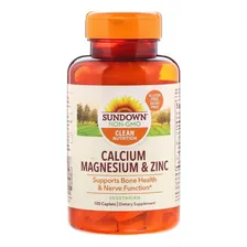 Cálcio Magnésio E Zinco 100 Caps Importado Sundown Naturals Foto mini 1