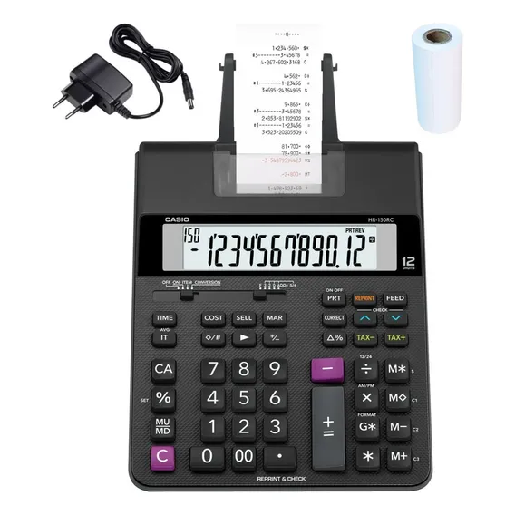 Calculadora C/bobina Hr-150rc Casio Foto 1