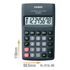 Calculadora Casio 8 Digitos de Bolso HL-815L Foto mini 2