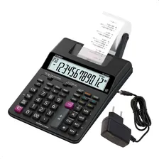 Calculadora Casio C/ Bobina 2 Cores Impressão Hr-100rc-bk-b-dc Cor Preto Foto mini 1