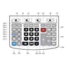 Calculadora Com Bobina 12 Digitos, Impressão Bicolor Mr-6125 Cor Branco Foto mini  2