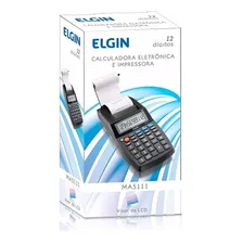 Calculadora Com Bobina Elgin 12 Dígitos Relógio Ma5111 Foto mini  3
