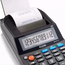 Calculadora Com Bobina Elgin 12 Dígitos Relógio Ma5111 Foto mini  2