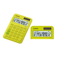 Calculadora Compacta De Mesa 12 DÃgitos Ms20uc Casio Cor Verde-limão Foto mini 4