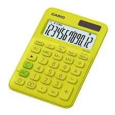 Calculadora Compacta De Mesa 12 DÃgitos Ms20uc Casio Cor Verde-limão Foto mini 1