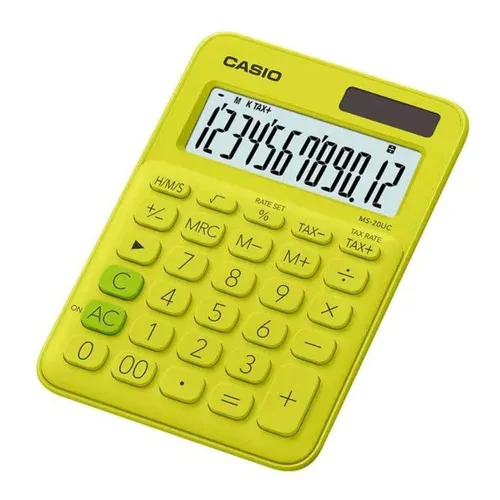 Calculadora Compacta De Mesa 12 DÃgitos Ms20uc Casio Cor Verde-limão Foto 1