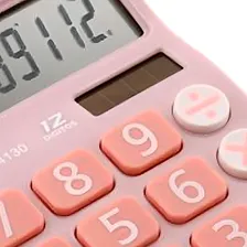 Calculadora De Mesa 12 Dígitos Bateria Solar Mv-4130 Elgin Cor Rosa Foto mini 4