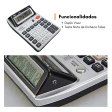 Calculadora Eletrônica Nota Falsa Com Display Duplo Foto mini 4