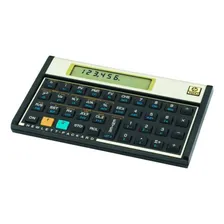 Calculadora Hp 12c Gold Dourada C/manual Português Foto mini 3