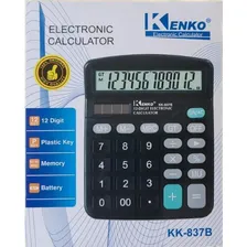 Calculadora Kenko De Mesa Kk-837b Display 12 Digitos Foto mini 3