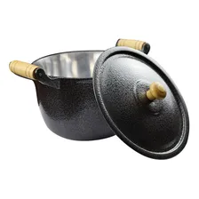 Caldeirão Aluminio Batido Craqueado Preto Feijão 12 Cm 800ml Foto mini  2