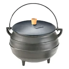 Caldeirão Extramil Tripé 2,0l Com Tampa Ferro Panela Mineira Foto mini 1