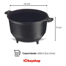 Caldeirão Ferro 600ml Sem Tampa Panela Mineira Fumil Foto mini  3