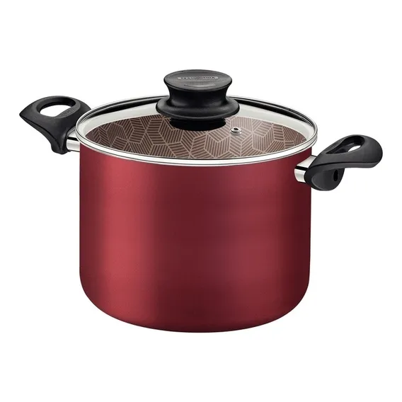 Caldeirão Tramontina Antiaderente Paris 22cm Vermelho Foto 1