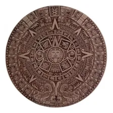 Calendário asteca decorativo em mdf 30 cm natural Foto mini 1