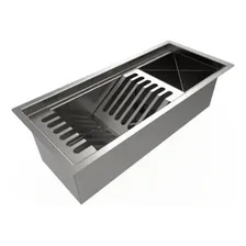 Calha Inox Embutida Em Pia Cozinha Moderna 48 Cm Foto  mini 1