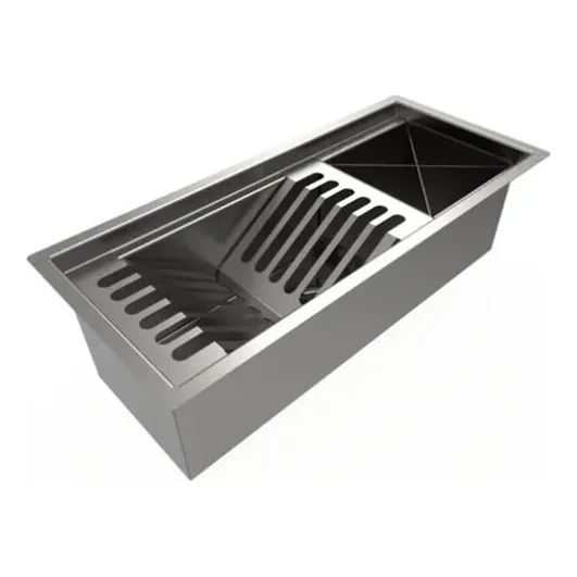 Calha Inox Embutida Em Pia Cozinha Moderna 48 Cm Foto 1