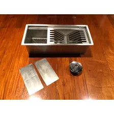 Calha Inox Embutida Em Pia Cozinha Moderna 48 Cm Foto mini  3