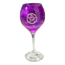 Cálice Roxo Para Altar 20 Cm Pentagrama Em Vidro 400 Foto mini 1