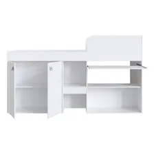 Cama Alta Multifuncional C/ Escrivaninha 90 Monterey Branco Foto mini 4