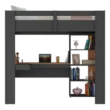 Cama Alta Multifuncional Com Escrivaninha Penteadeira Foto mini 4