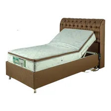 Cama Articulada Com Colchão De Massagem / Casal Padrão Cor Marrom Foto mini  2