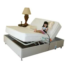 Cama Articulada Com Colchão De Massagem / Casal Padrão Cor Marrom Foto mini  3