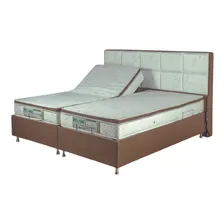Cama Articulada Com Colchão De Massagem / Casal Padrão Cor Marrom Foto mini 4