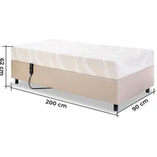 Cama Articulada Motorizada Century Bege 0,90x2,00x0,62 Cm 110V/220V Foto mini 2