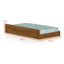 Cama Auxiliar Solteiro Eleganza J&a M贸veis Jequitiba Be Foto mini 2