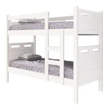 Cama Beliche Solteiro Branco Fosco S/ Colchão Foto mini 2