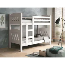 Cama Beliche Solteiro Branco Fosco S/ Colchão Foto mini 1