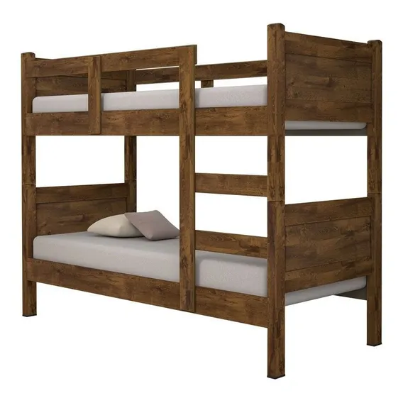 Cama beliche VitaMov Turin 1 corpo cor malbec fabricado em mdf Foto 1
