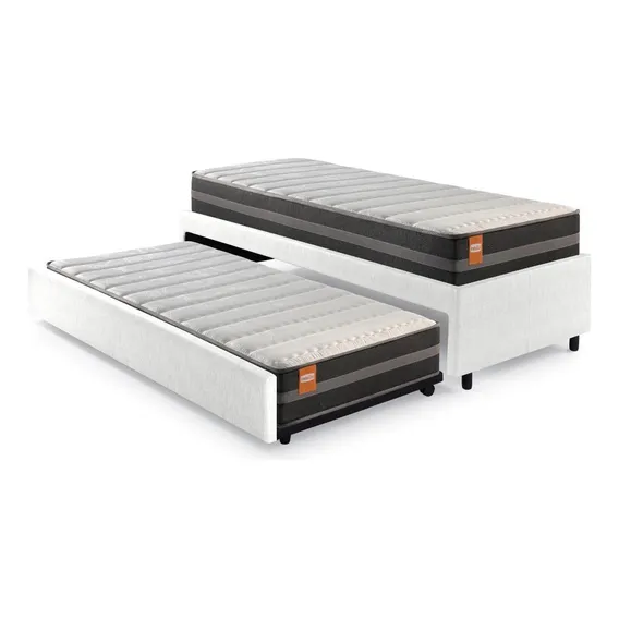 Cama Bicama Box B&g Bicama Box Solteiro Cor Branco Fabricado Em Eucalipto Foto 1
