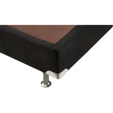 Cama Box Base Casal Americana Suede Preto (138x23)ortobom Foto mini  2