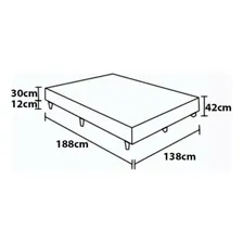 Cama Box Base Casal Bipartida 138x188 Foto mini 3