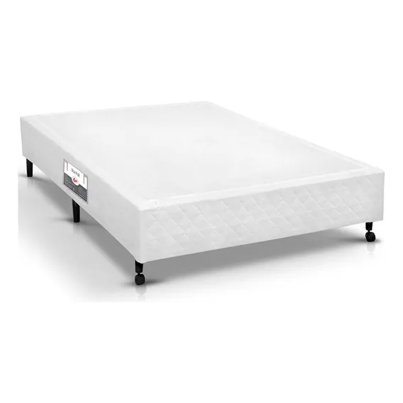 Cama Box Base Casal Poli Branco (128x23)castor Foto 1