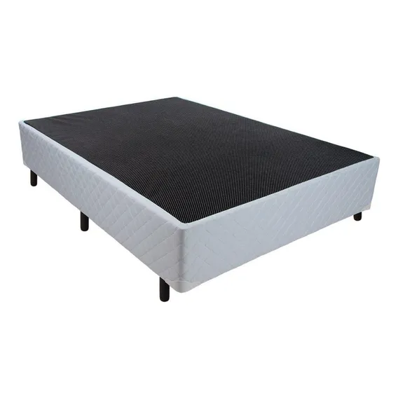 Cama Box Base Casal Tecido Branco (138x24)luckspuma Foto 1
