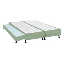 Cama Box Base C/auxiliar King Poli Verde (193x27)castor Foto mini 1