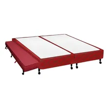 Cama Box Base C/auxiliar Queen Poli Vinho (158x27)castor Foto mini 1