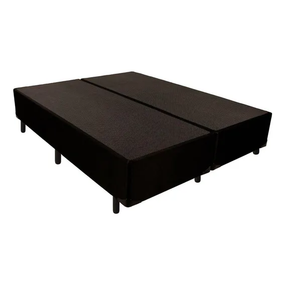 Cama Box Base Queen Tecido Preto (158x24)luckspuma Foto 1
