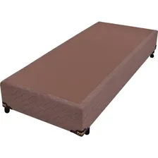 Cama Box Base Solteiro Suede Marrom (88x25)probel Foto mini 1